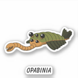 Opabinia - Prähistorische Meereskreatur Vinyl Aufkleber