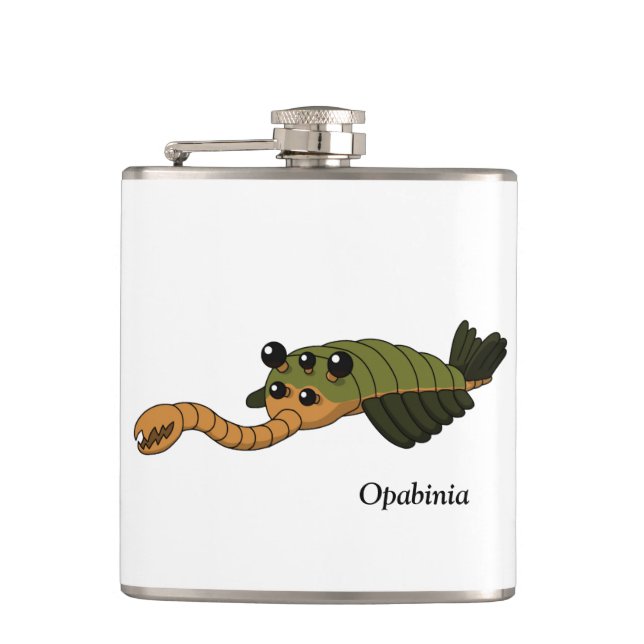 Opabinia - prähistorisches Tier Flachmann (Vorderseite)
