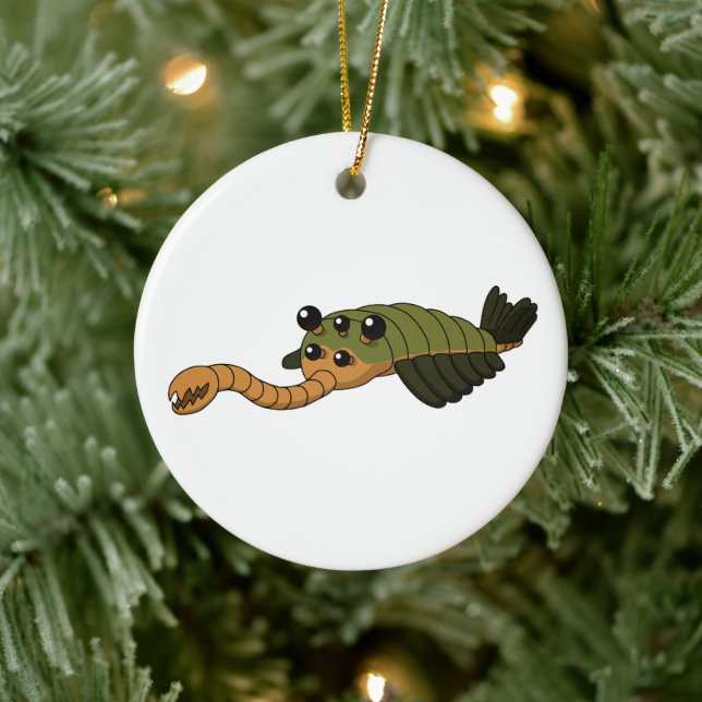 Opabinia - prähistorisches Tier Keramik Ornament (Baum)