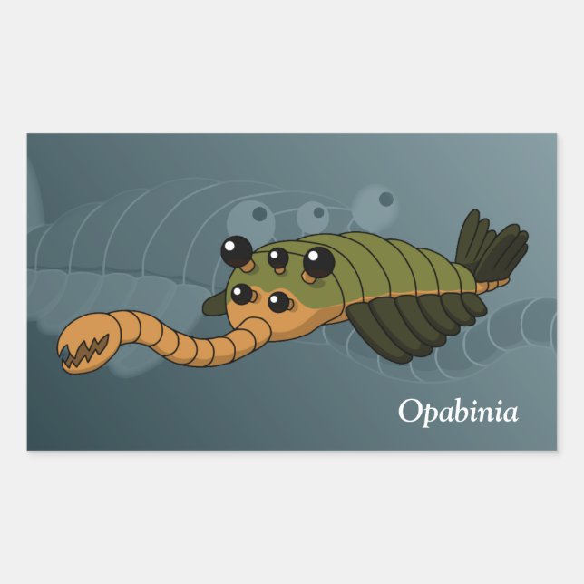 Opabinia - prähistorisches Tier Rechteckiger Aufkleber (Vorderseite)