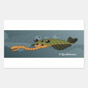 Opabinia - prähistorisches Tier Rechteckiger Aufkleber