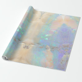 Opal Aquamarine Blue Crystal Quarz Gemstone Rock Geschenkpapier