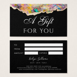 opal auf schwarze Gift Card