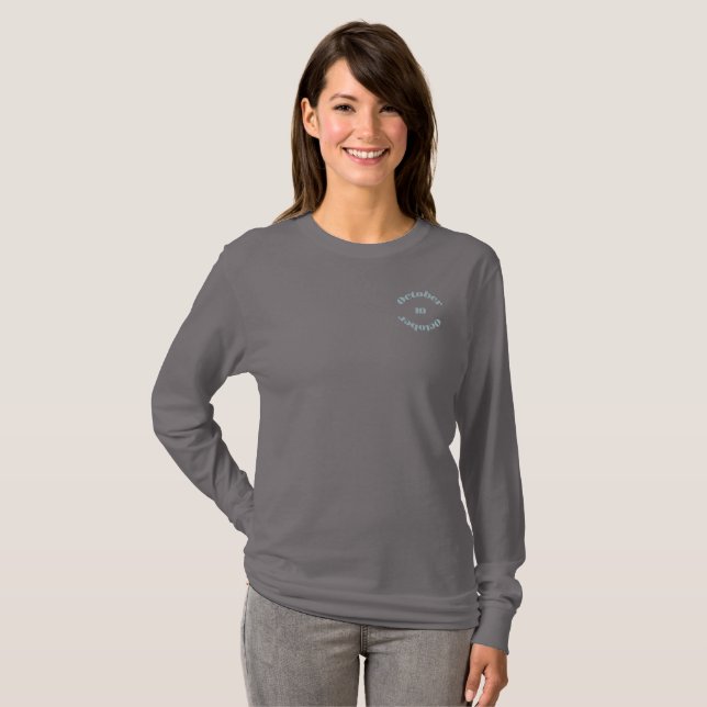 Opal Birthstone - T - Shirt Oktober (Vorne ganz)