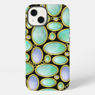 Opal-Broschen-Kettenmuster Luxe iPhone Hülle