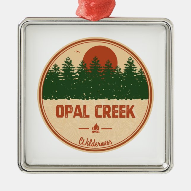 Opal Creek Wilderness Oregon Ornament Aus Metall (Vorne)