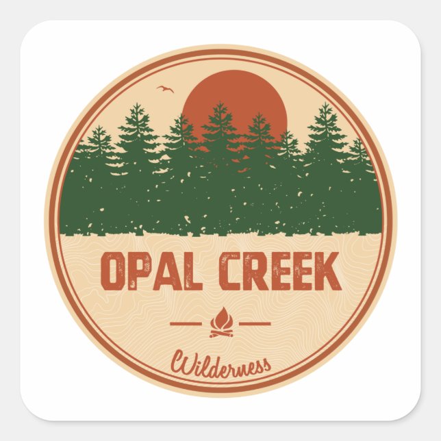 Opal Creek Wilderness Oregon Quadratischer Aufkleber (Vorderseite)