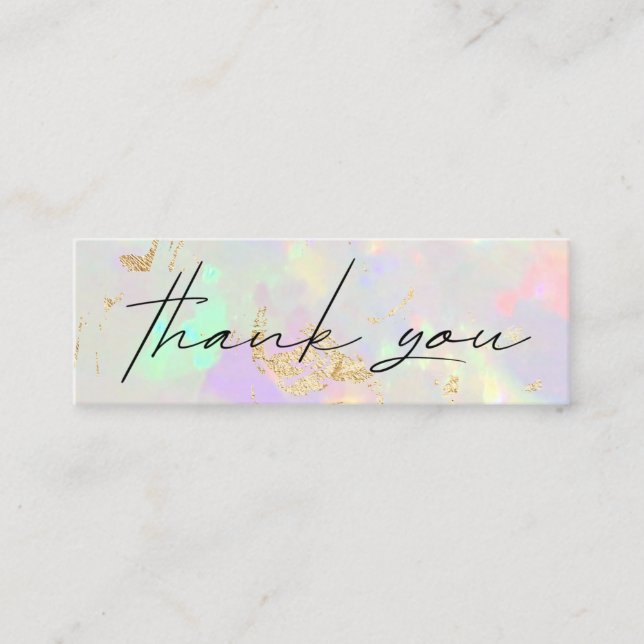 opal danke Ihnen Discount-Karte Mini Visitenkarte (Vorderseite)