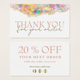 Opal Design danke Ihnen Rabattkarte