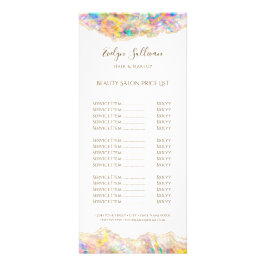 Opal-Design-Preisliste Rack-Karte Werbekarte