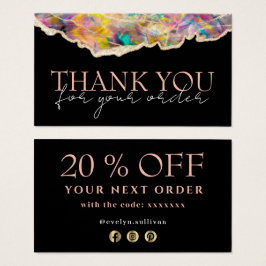 Opal Design schwarz Danke Discount Card