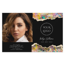 opal design sur brochure bifold noir