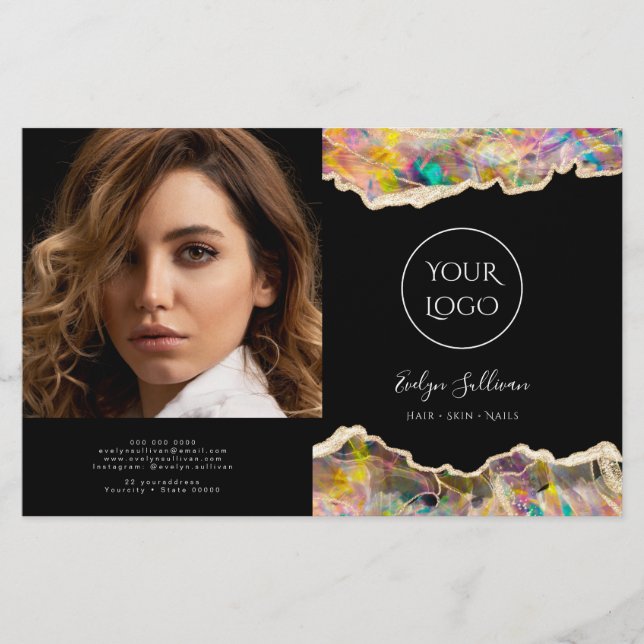 opal design sur brochure bifold noir (Devant)