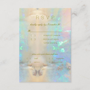 Opal-Edelstein-Hochzeitsfeier RSVP Einladung