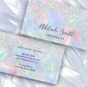 Opal-Edelstein-Imitate Glitzer-Effekt Visitenkarte