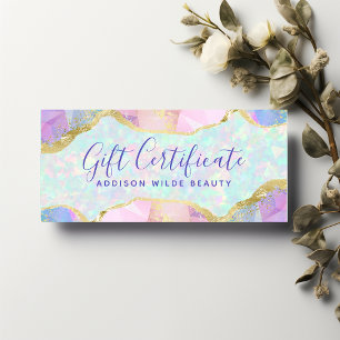 Opal-Edelstein Pastell-Irideszent Geschenkgutschei