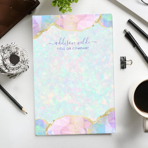 Opal-Edelstein Pastell Moderne Irisierende Geschäf Post-it Klebezettel