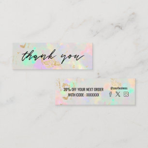 opal Edelsteindiskontkarte Mini Visitenkarte