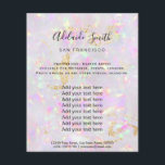 Opal-Flyer Flyer<br><div class="desc">Schönheitssalon berufliche Make-up-Künstler Flyer</div>