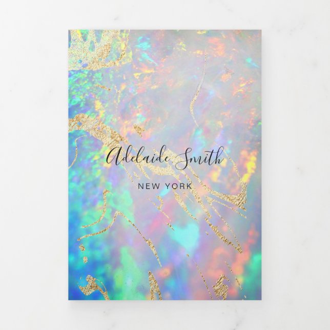 opal gemstone brochure Tri-Fold invitation (Page de couverture)