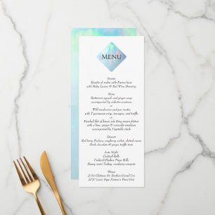 Opal Gemstone Elégant Menu Moderne