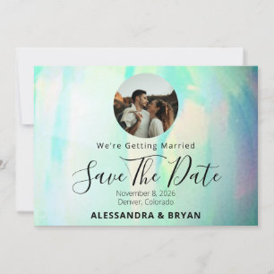 Opal Gemstone Elegant Save The Date