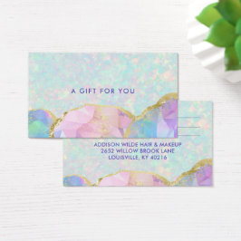 Opal Gemstone Pastel Business-Geschenkkarte