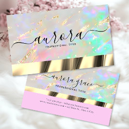 Opal Glow Elegance: Die Visitenkarte, die glänzt Visitenkarte