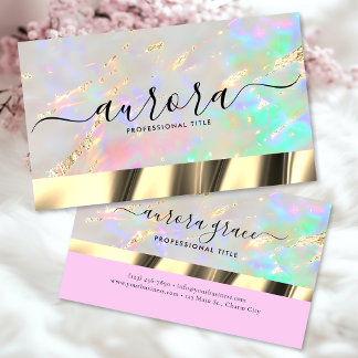 Opal Glow Elegance: Die Visitenkarte, die glänzt Visitenkarte