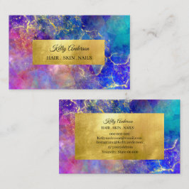 Opal Gold Texturen Marmor Visitenkarte