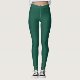Opal Green Solid Color Leggings