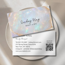 Opal Holografische Marmor Salon QR Code
