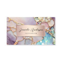 Opal Holographic & Gold Textures QR Code Schmuck