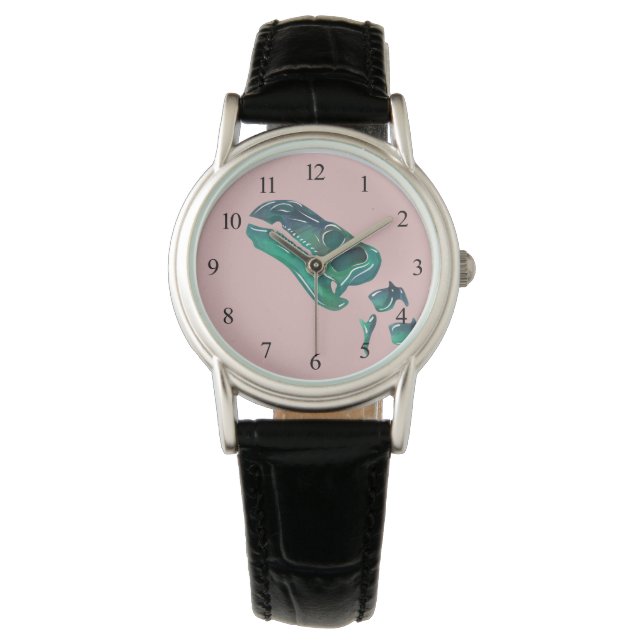 Opal Iguanodon Dinosaur Armbanduhr (Vorderseite)