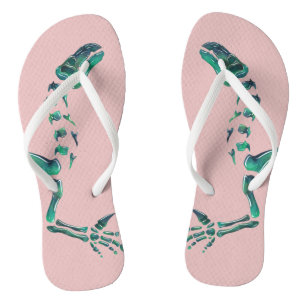 Opal Iguanodon Dinosaur Flip Flops