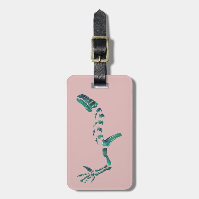 Opal Iguanodon Dinosaur Gepäckanhänger (Vorderseite vertikal)