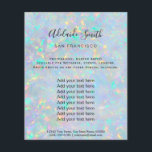 Opal-IMITAT-irisierende Textur Flyer<br><div class="desc">Schönheitssalon beruflicher Make-up-Künstler Flyer</div>