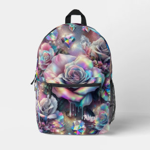 Opal Irisierender Rose Schulrucksack Bedruckter Rucksack