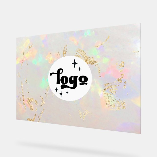 Opal-Logo Acrylschild (Winkel)