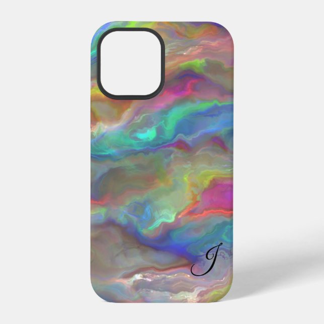 Opal Monogram iPhone 12 Pro Hülle (Rückseite)