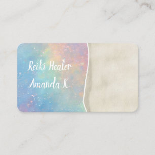Opal pastel lightworker yoga Business Cards Visitenkarte