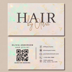 Opal-QR-Code-Friseur Modern Visitenkarte