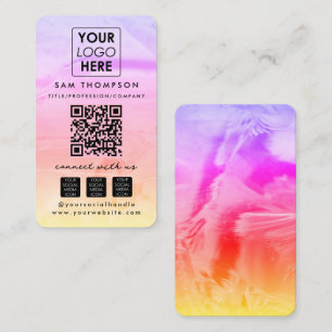 Opal Stein Verbinde dich mit uns Social Media QR C Visitenkarte