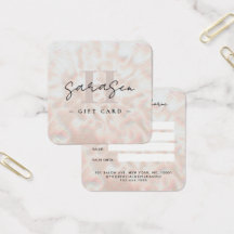 Opal Stone Background Geschenkzertifikat Monogram