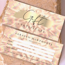 Opal Stone Background Geschenkzertifikat Rose Gold
