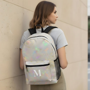 Opal Stone Monogram Bedruckter Rucksack