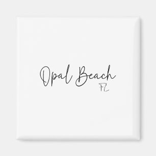 Opal Strand Florida Ca Retro Für Männer Frauen  Magnet