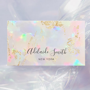 Opal-Textur Golddetails Visitenkarte