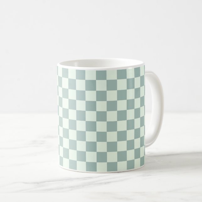 Opal- und Honeydew-Checkerboard Kaffeetasse (VorderseiteRechts)