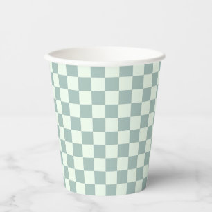 Opal- und Honeydew-Checkerboard Pappbecher
